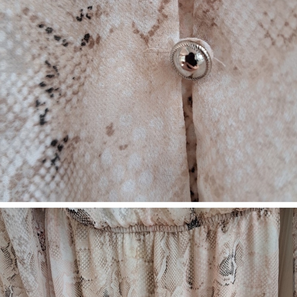 White House Black Market Snake-Print Soft Blouson Mini Dress - 6 - Picture 9 of 17